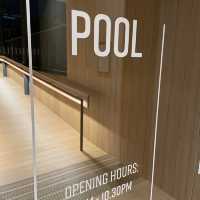 Dazzling night by the pool