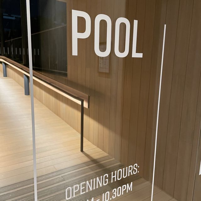 Dazzling night by the pool