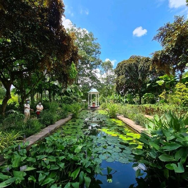 Manicured gardens in the Istana