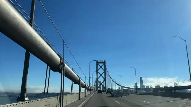 Driving through the Magnificent Bay Bridge
