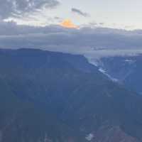 sunrise on the Meli snow mountain 