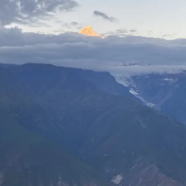 sunrise on the Meli snow mountain 