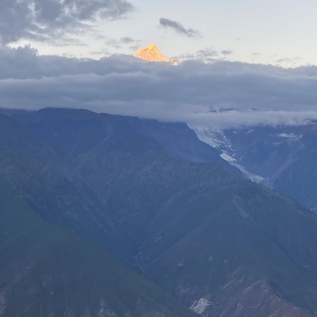 sunrise on the Meli snow mountain 