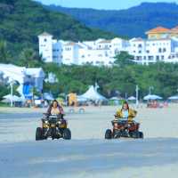 Quad biking in Yalong bay beach, Sanya. 