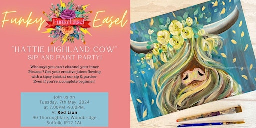 The Funky Easel Sip & Paint Party At The Red Lion, Woodbridge, Suffolk | The Red Lion