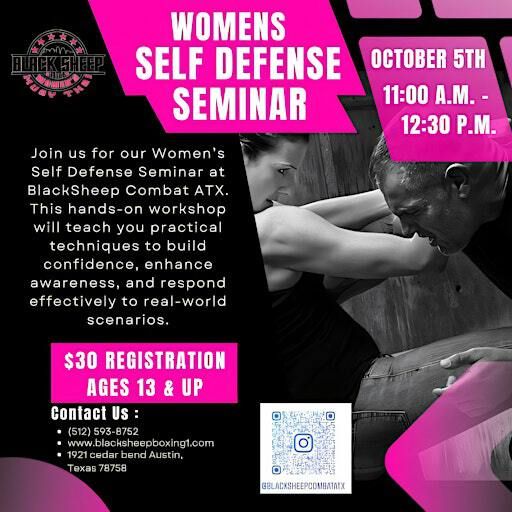 Women's Self Defense Seminar Hosted by Black Sheep Combat ATX | Black Sheep Boxing, Muay Thai & MMA Text/Call