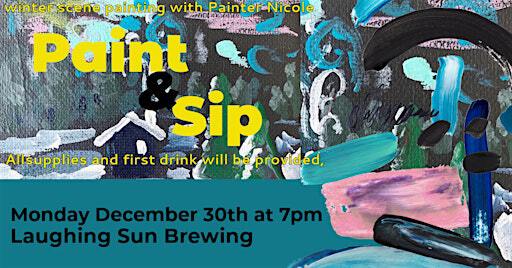 Winter Scene Paint and Sip at Laughing Sun | Laughing Sun Brewing Co.