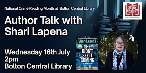 Author Talk with Shari Lapena | Bolton Museum, Art Gallery and Aquarium