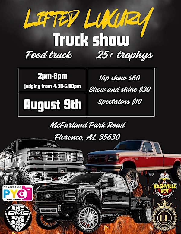 Lifted Luxury Truck Show | Mc Farland Park Road