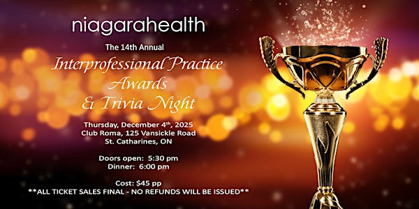 Niagara Health Interprofessional Practice Awards & Trivia Night | Club Roma