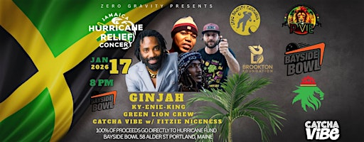 Jamaica Hurricane Relief Concert at Bayside Bowl | Zero Gravity Presents | Bayside Bowl