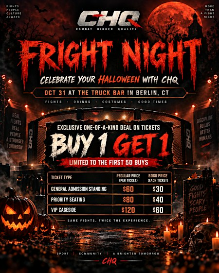 CHQ Fright Night - Live Kickboxing & Muay Thai & Grappling | 151 Webster Square Rd