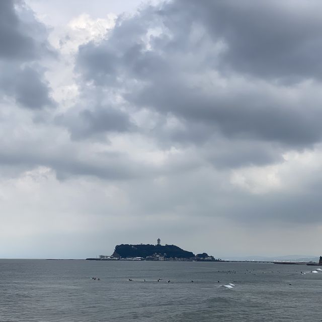 江ノ島を眺めながらモーニング