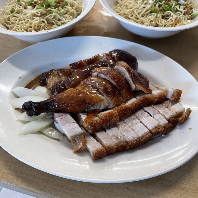 Awesome roasted duck and pork