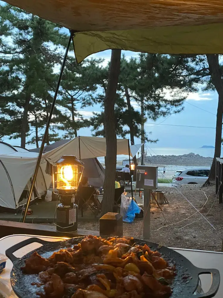 태안 앞 서해 바다가 눈 앞에 보이는 바다뷰 캠핑 ⛺️