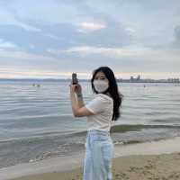노을이 아름답고 모래가 고와서 자꾸만 걷고 싶은 '영일대해수욕장'