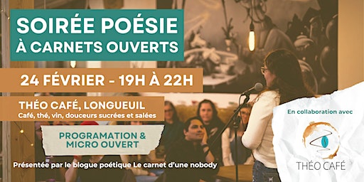 Soirée poésie à carnets ouverts | Théo Café