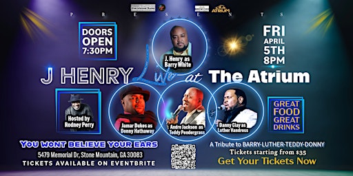 J Henry Live @ The Atrium | The Atrium, Memorial Drive, Stone Mountain, GA, USA