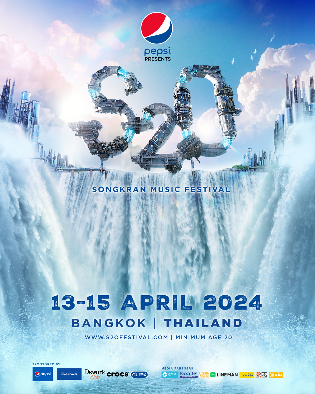 S2O 泰國潑水電音節 S2O Music Festival | World's Wettest Party｜2024泰國潑水節活動 | 曼谷拉瑪九世公園