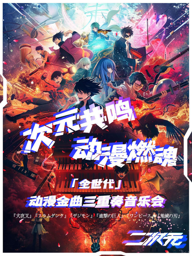 「次元共鳴：動漫燃魂三重奏」全世代動漫金曲音樂會｜音樂會 | 華夏藝術中心小劇場
