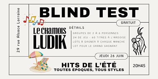 Blind Test "Hits de l'été" | Le Chamois Ludik