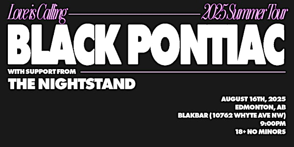 Black Pontiac (with The Nightstand) | BLAKBAR Tavern