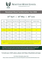 Newstead Wood Parents' Association Familiarisation Tests | Newstead Wood School