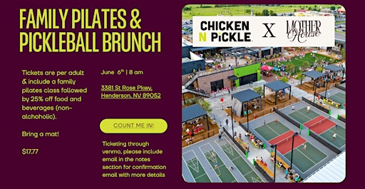 Family Pilates & Pickleball Brunch (Chicken & Pickle X Motherhouse) | Chicken N Pickle - Henderson