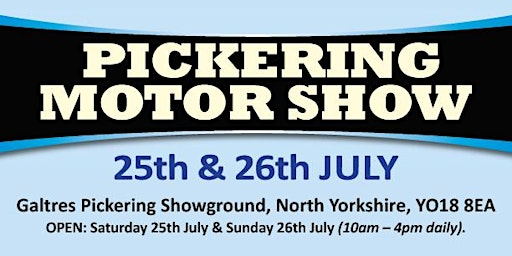 Pickering Motor Show 2026 - Exhibitor Tickets | Galtres Pickering Showground