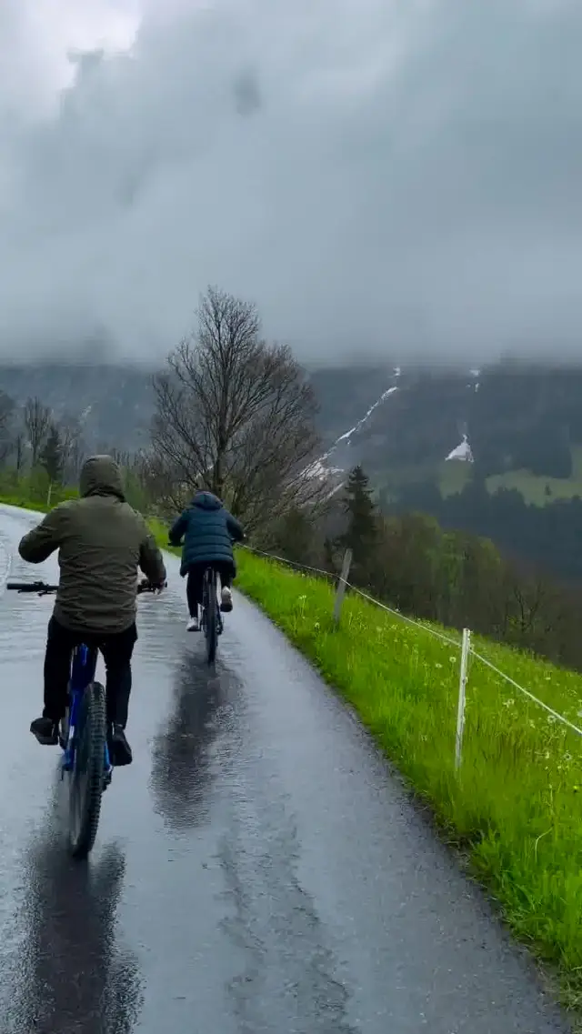 Serenity on Wheels: A Rain-Soaked Cycling Adventure in Switzerland