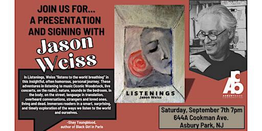 Presentation and Signing with Jason Weiss author of LISTENINGS | Asbury Book Cooperative