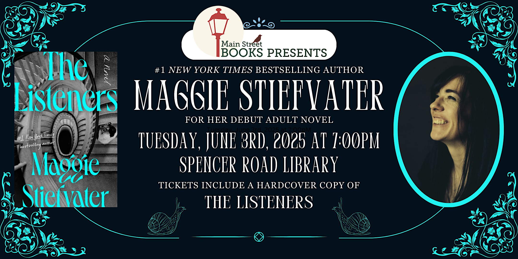 Maggie Stiefvater- THE LISTENERS | St. Charles City-County Library, Spencer Road Branch