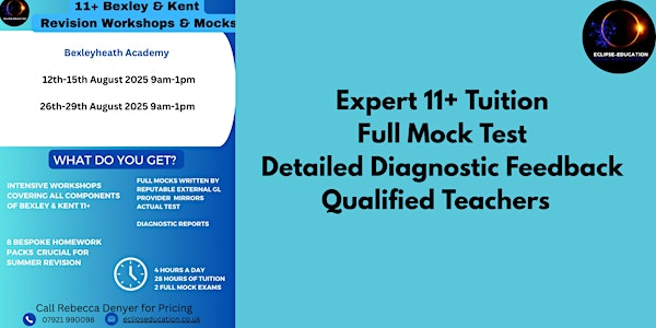 11+ Intensive Workshops and Mock Test x 4 Mornings | Bexleyheath Academy