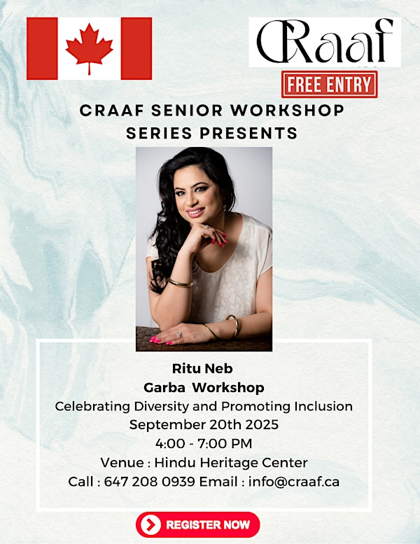 Garba  Workshop  by Ritu Neb  @ Huron Park 830 Paisley Boulevard West | 830 Paisley Blvd W