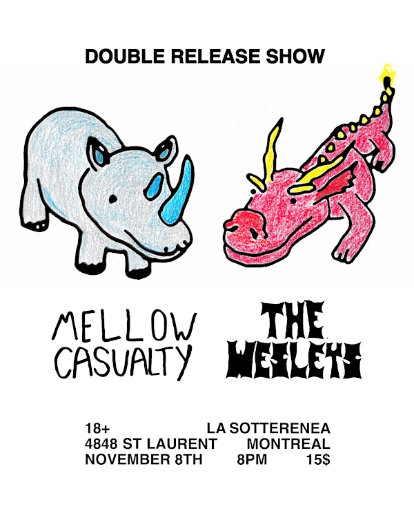 Double Release Party: Mellow Casualty and The Wesleys | La Sotterenea