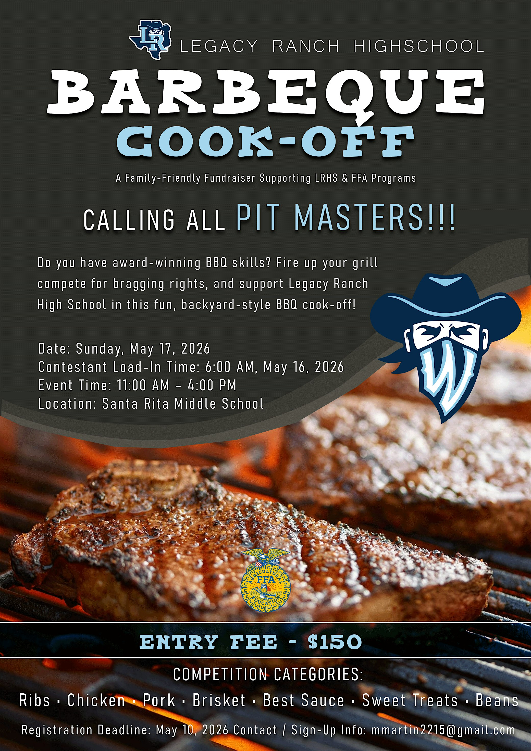 Legacy Ranch FFA BBQ Cook-Off Fundraiser | Santa Rita Middle School