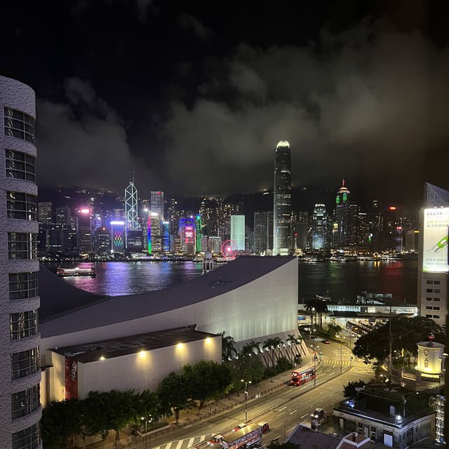 第一次升級至高層半海景房 完全看到維港景色
