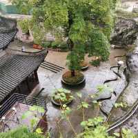 Dazu Rock Carvings on a rainy day