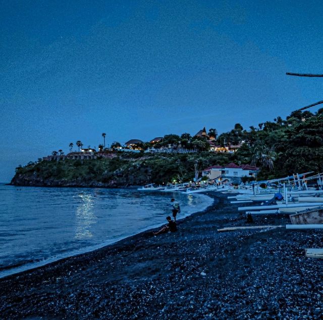 Black Sand at Amed Beach in Bali!