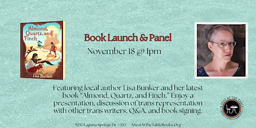 Almond, Quartz, and Finch Book Event w/ Lisa Bunker | A Seat at the Table