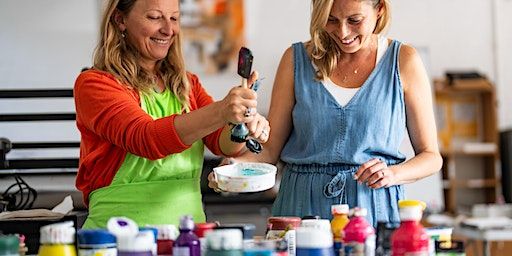 Paint your own Xmas Abstract Cards workshop | Lawrence Art Studio