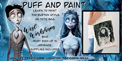Puff and Paint - Corpse Bride tote | Location1980