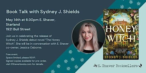 Book Talk with Sydney J. Shields | 1921 Bull St