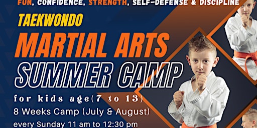 D15 Taekwondo Martial Arts 8 Weeks Summer Camp (Ages 7-13) | Mountview Youth and Community Centre