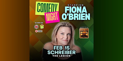 Fiona O'Brien Comedy Tour - Schreiber | Royal Canadian Legion Branch 109