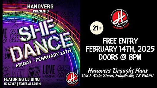 She Dance @ Club Hanovers Pflugerville | Hanovers Draught Haus