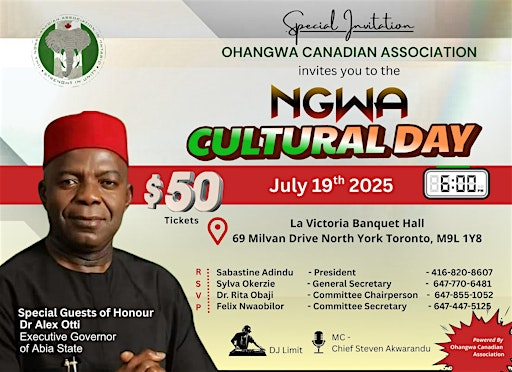 NGWA CULTURAL DAY IN CANADA | La Victoria Banquet Hall & Convention Center