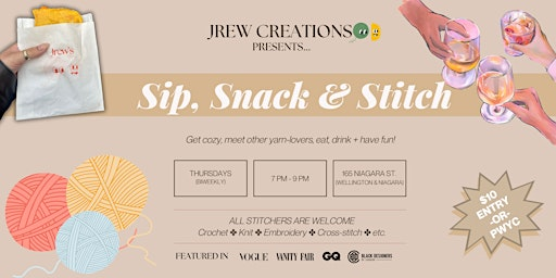 Sip, Snack & Stitch: Meet Yarn Lovers + Indulge in Gourmet Jamaican Patties | Jrew's