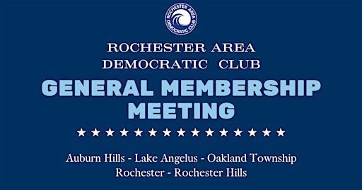 Rochester Area Democratic Club Monthly Meeting | First Congregational Church, UCC