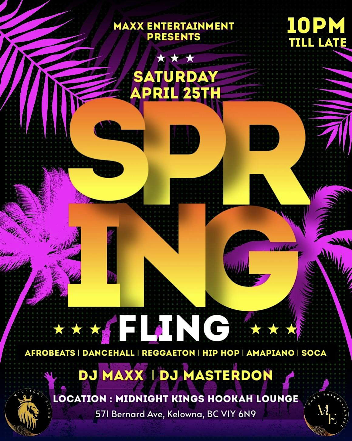 Spring Fling Party | Midnight Kings Hookah Lounge & Grill